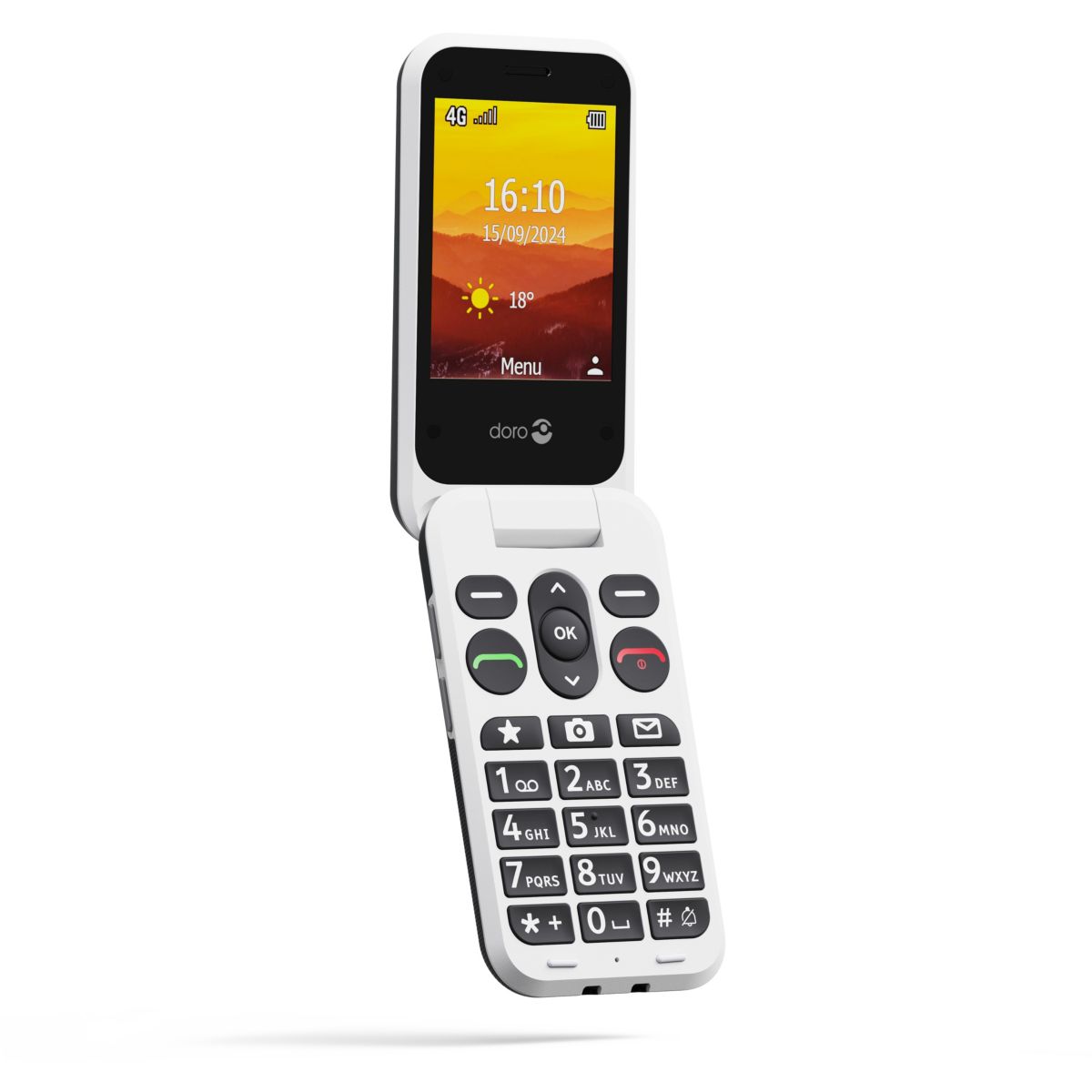 Téléphone portable Leva L30 Graphite/Blanc couleur unique, DORO