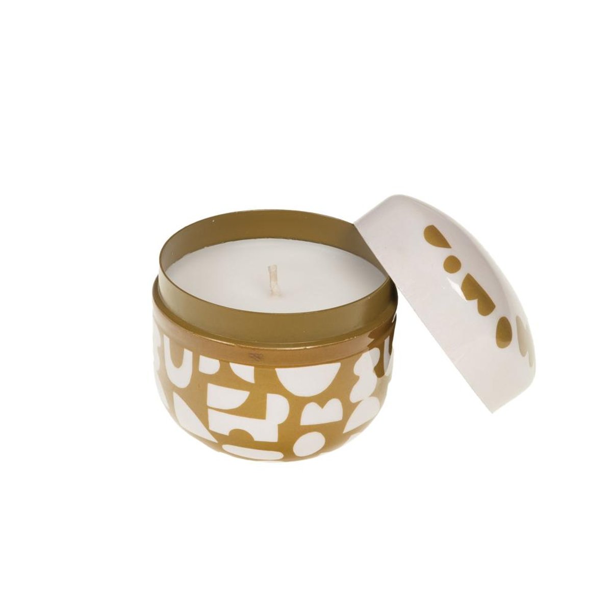 La bougie Ohana en métal H8 cm crème / ivoire, AMADEUS