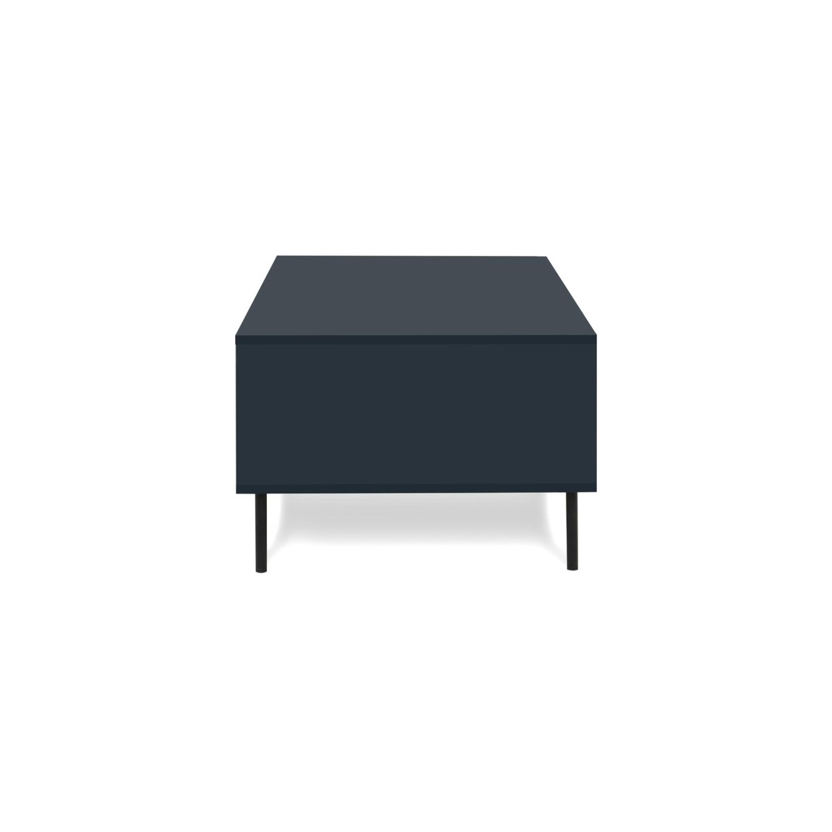 Table basse moderne bleu sombre 2 tiroirs 2 niches RAVEN bleu, PIER IMPORT