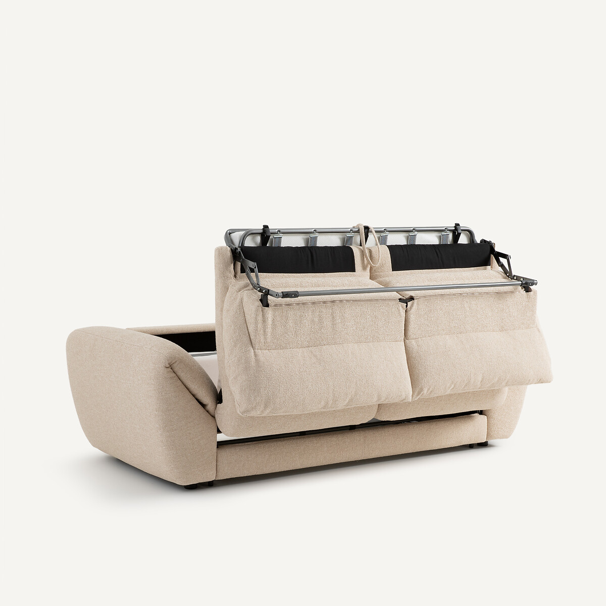 Canapé 3P convertible bouclette, Edgar sable, AM.PM