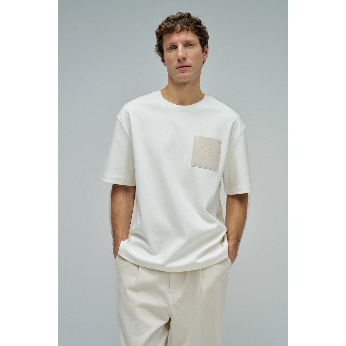 T-SHIRT AVEC BRANDING beige, SALSA JEANS