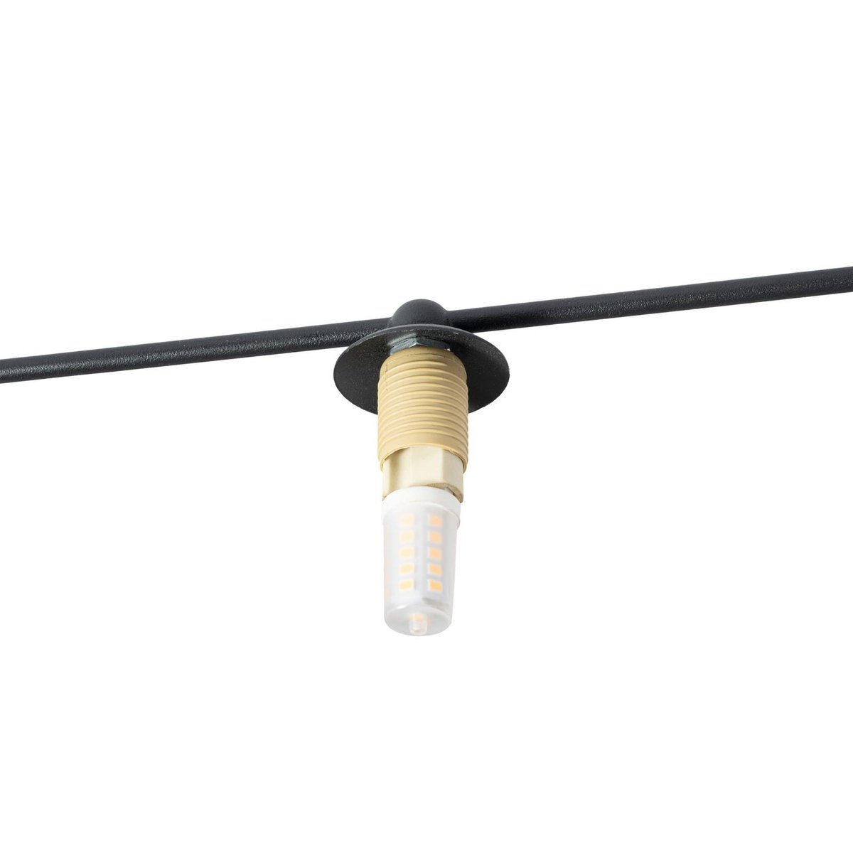 Plafonnier en verre, Valisa noir, blanc, LINDBY