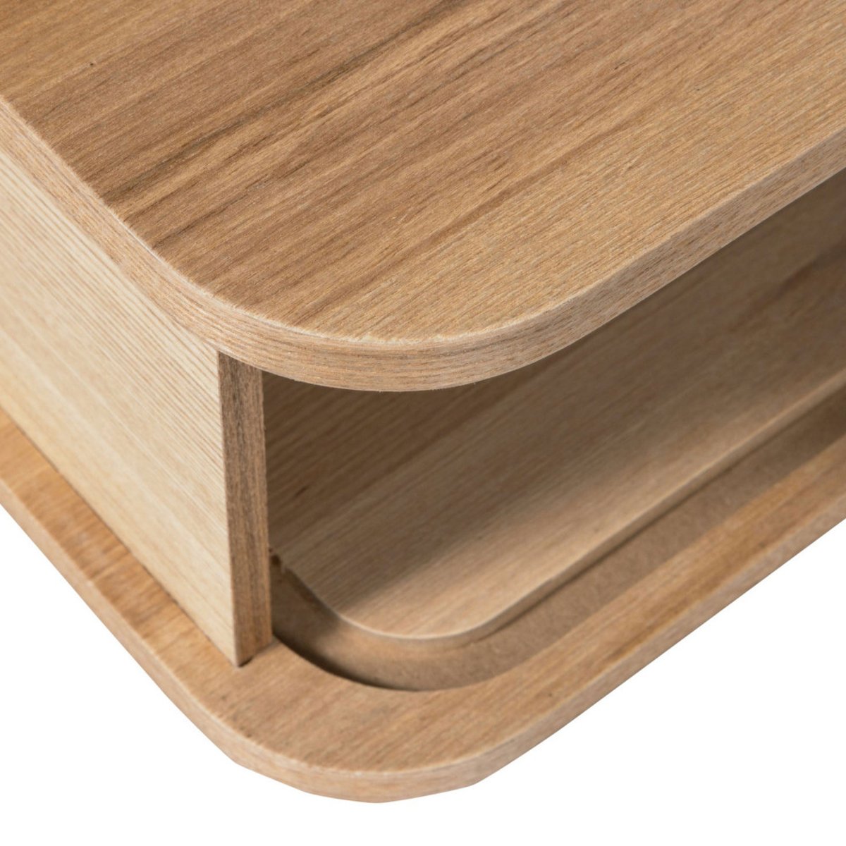 Table de chevet suspendue 1 porte coulissante en bois- JENA bois clair, WOOOD