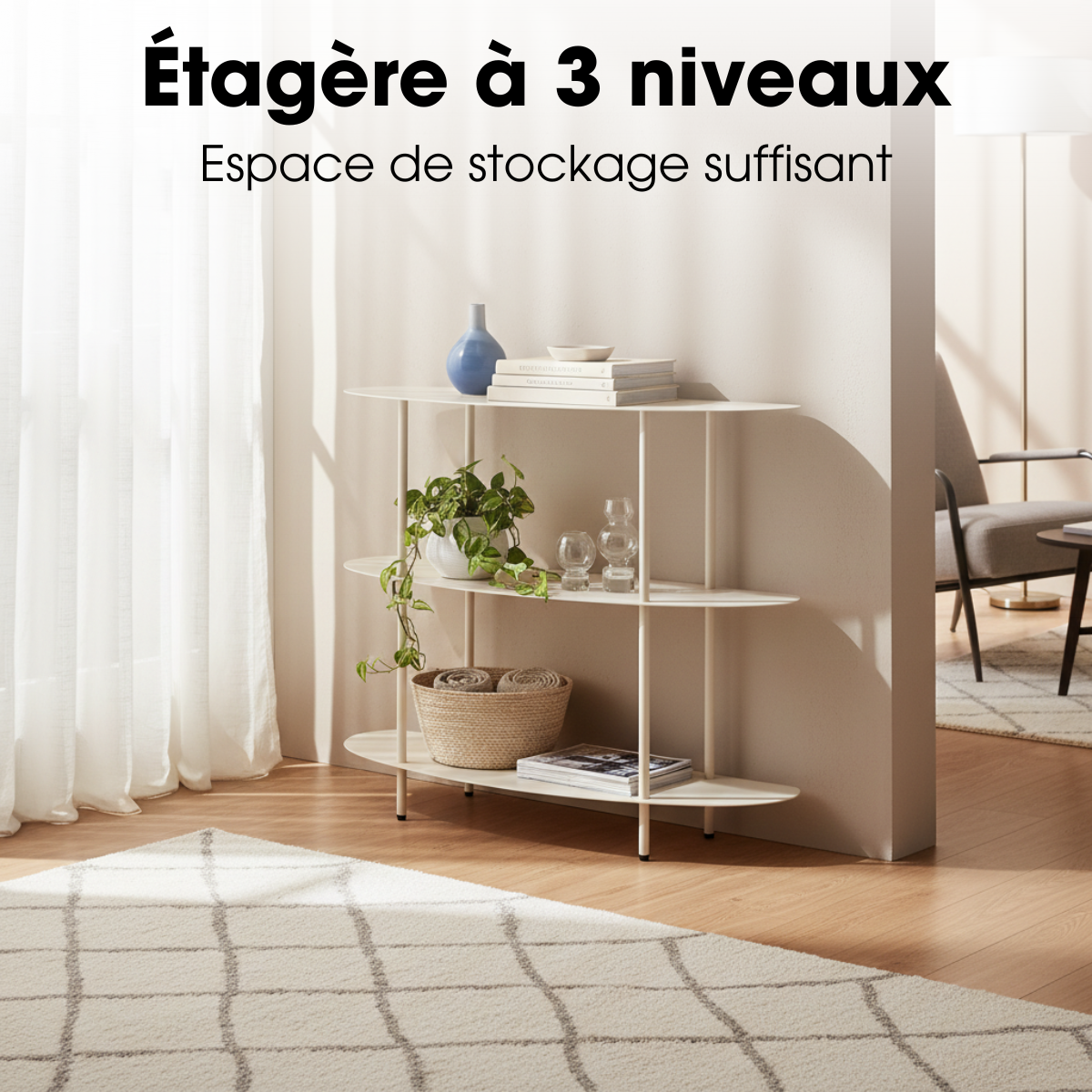 Étagère blanc cassé, MICA DECORATIONS
