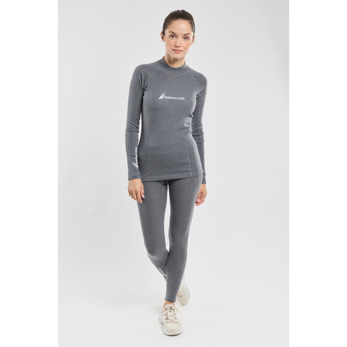 T-shirt thermique 3 OLIVIANNA gris moyen chine, BERMUDES