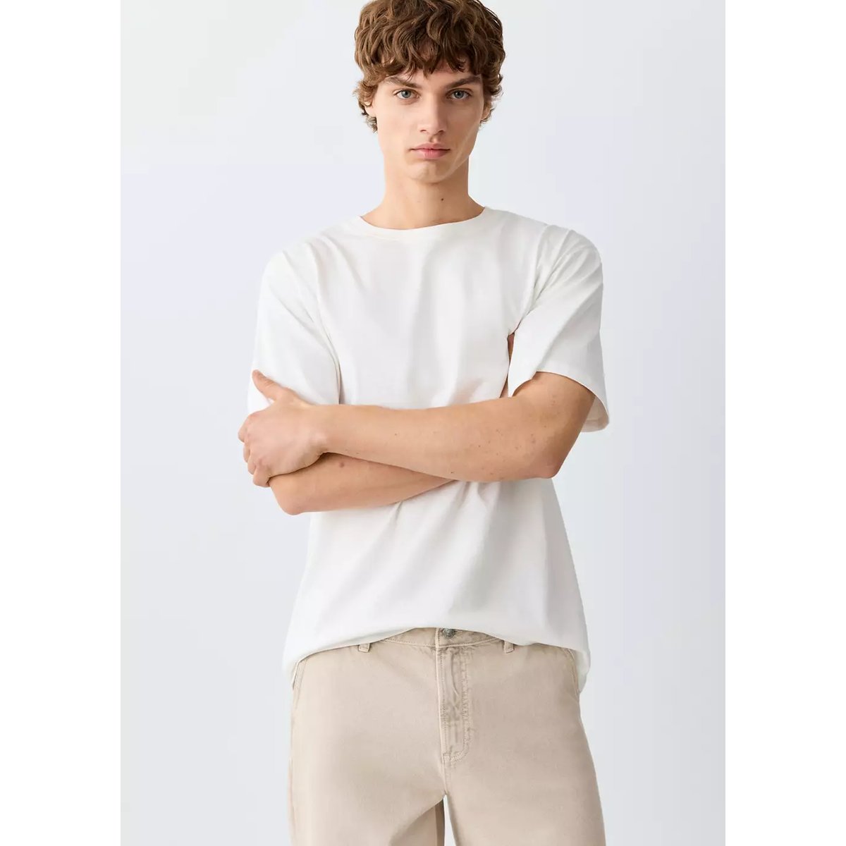 Jean regular-fit beige, MANGO TEEN