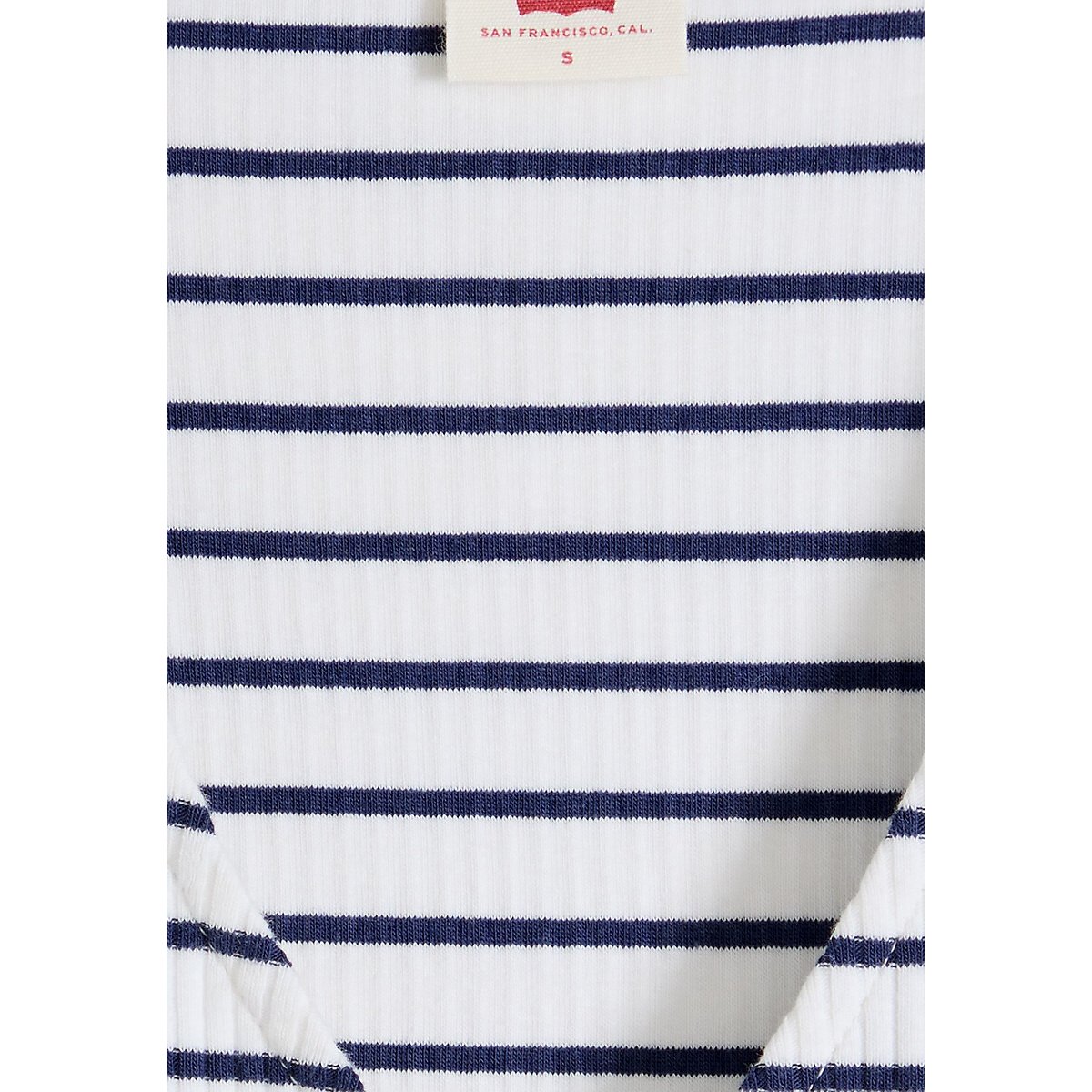 Gestreept V-hals T-shirt gestr blauw + wit, LEVI'S