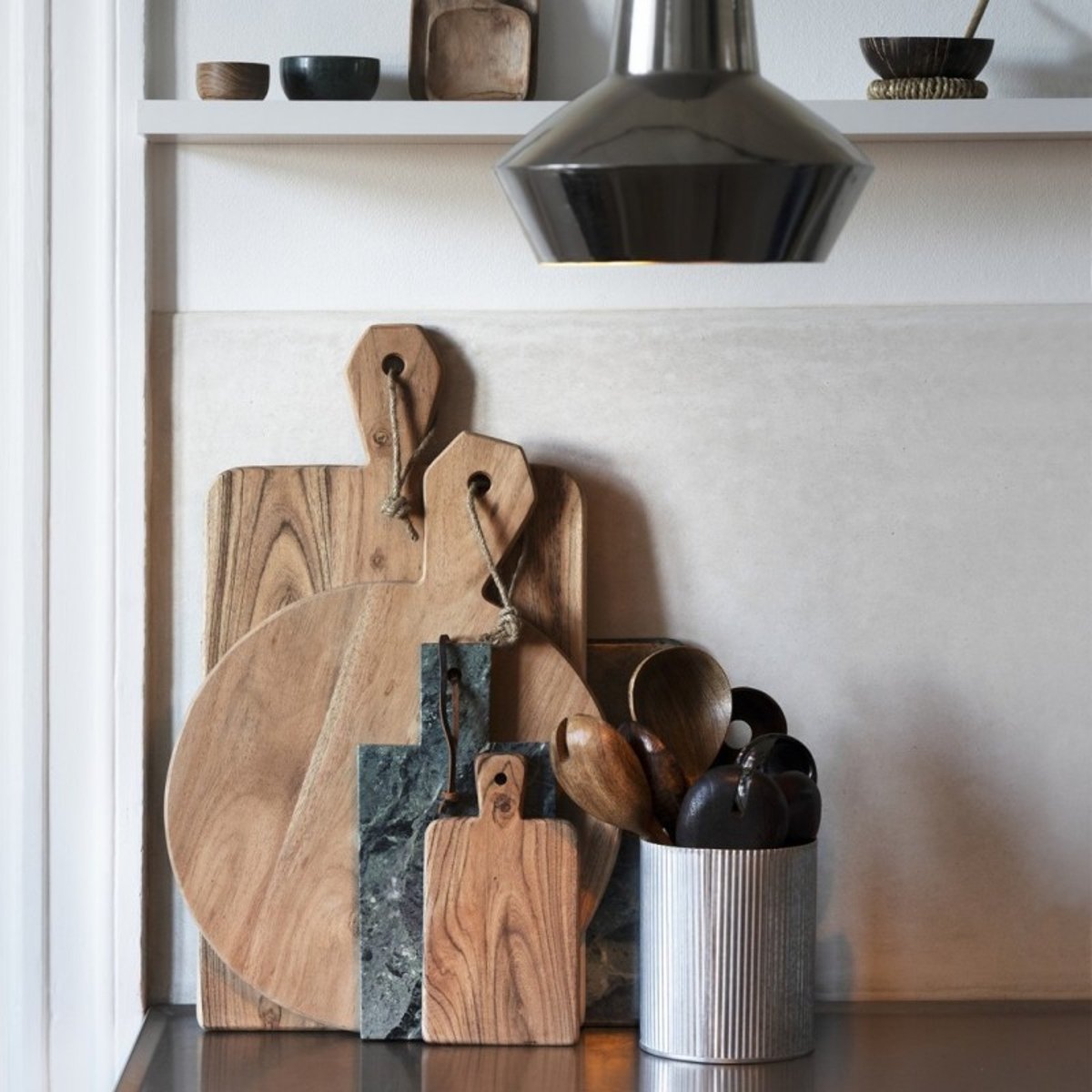 Range ustensiles cuisine couverts gris, MADAM STOLTZ