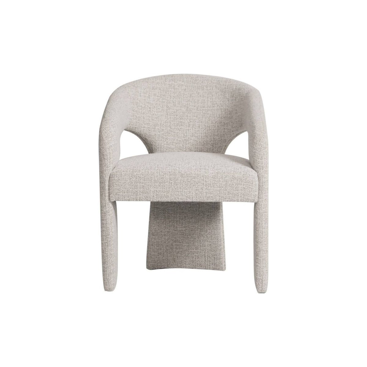 Chaise rembourrée arrondie collection NAURINE beige et crème, RECOLLECTION