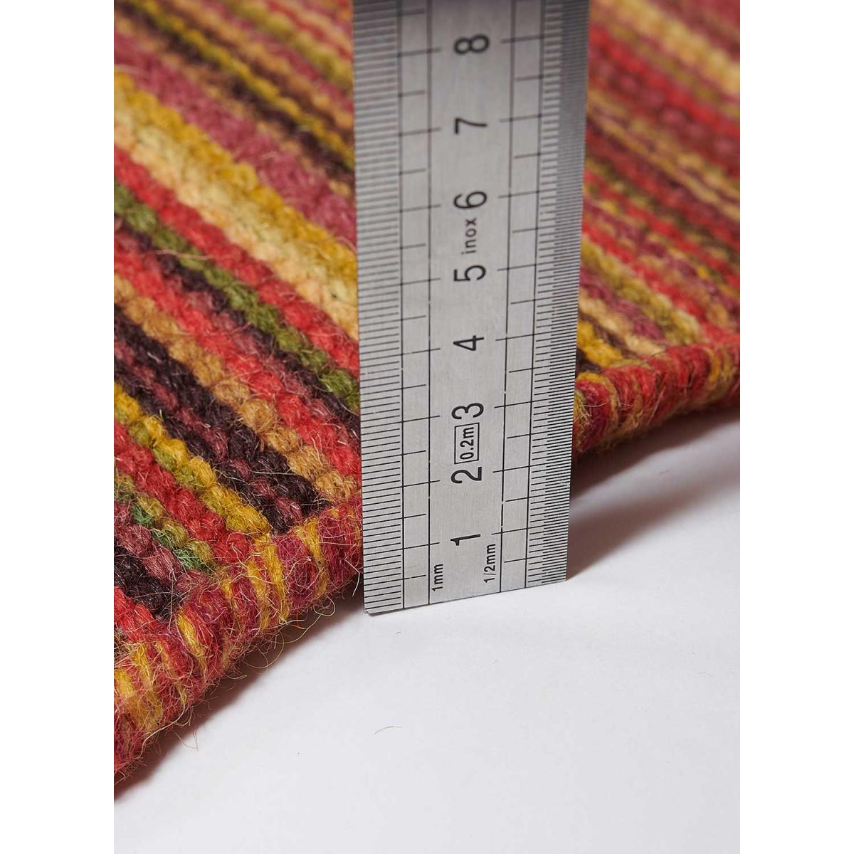 Tapis Chambre fait à la main en laine motif géométrique rouge, UN AMOUR DE TAPIS