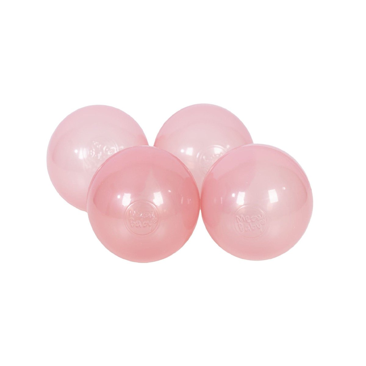 Lot 50 balles de jeu pour bébé et piscine rose transparent, MEOW BABY