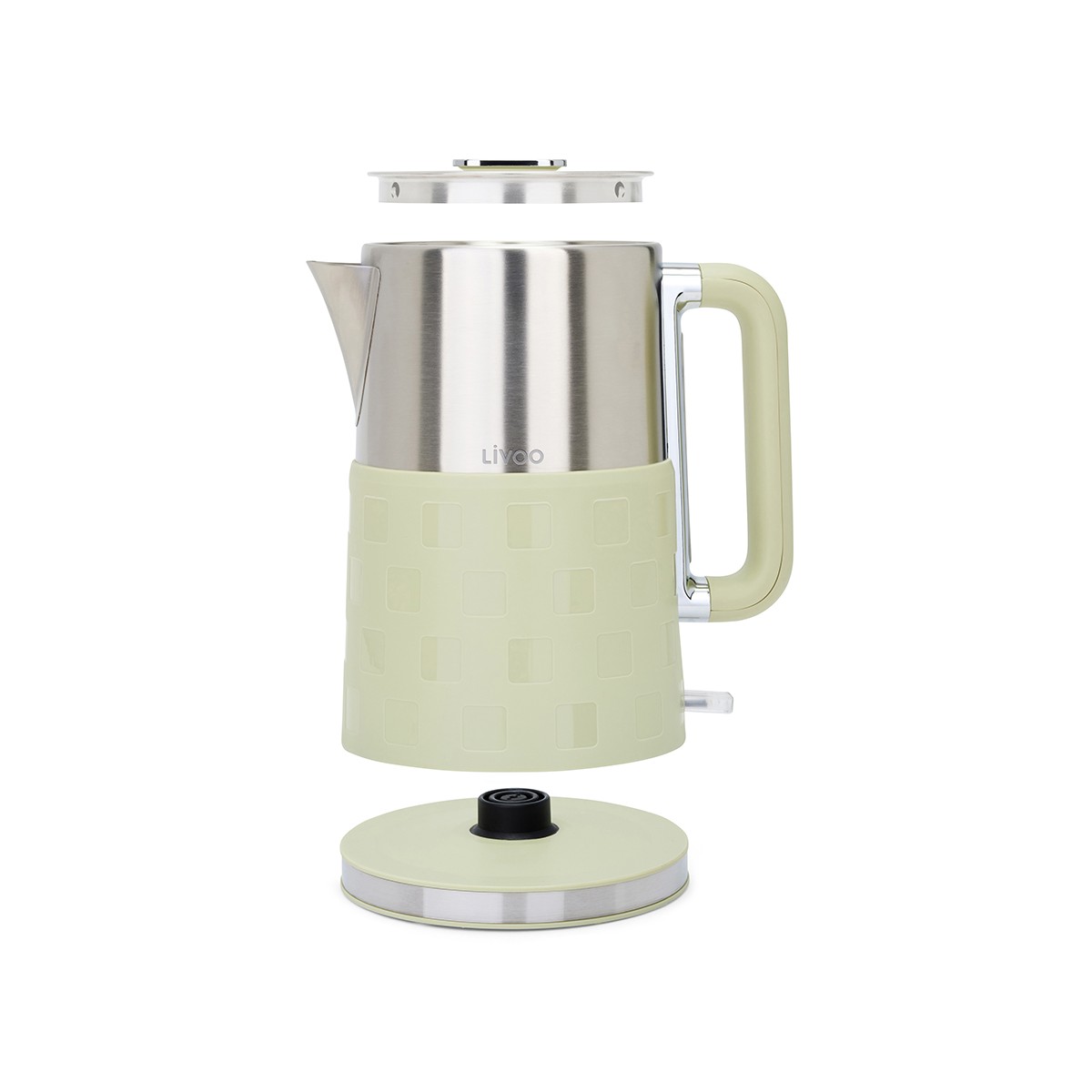 Bouilloire en acier inoxydable 1,7 L couleur unique, LIVOO