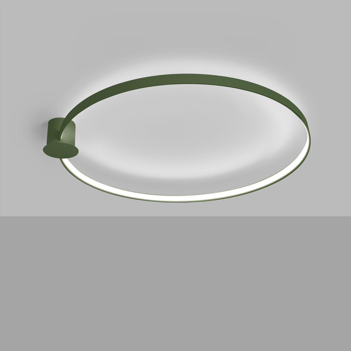 Plafonnier Aluminium Vert Olive LED 1 Rio vert olive, EDEN