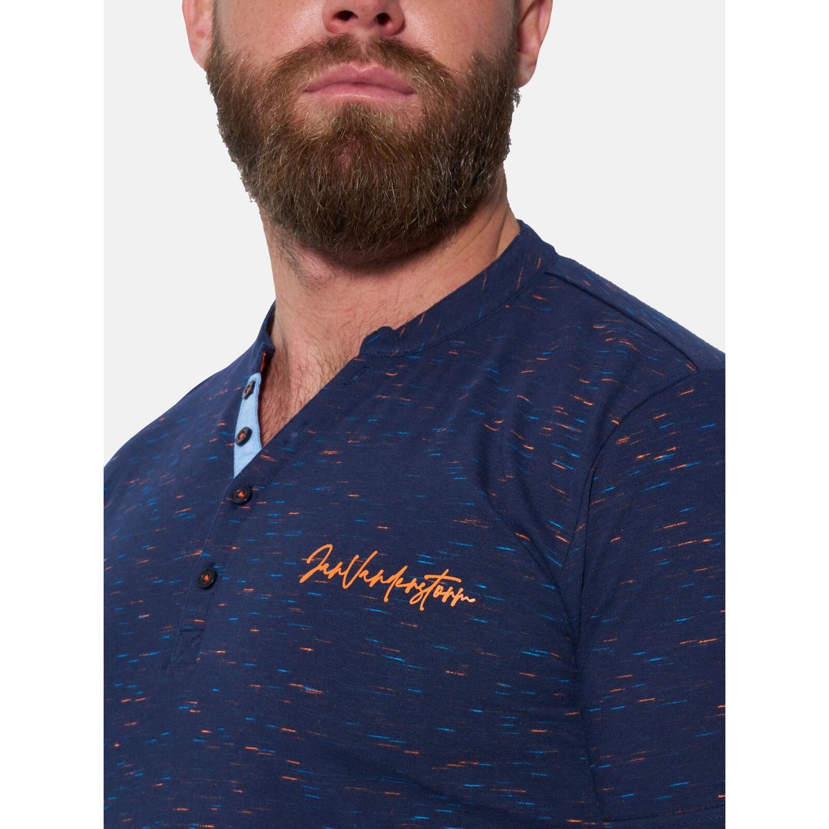 T-shirt GAANE bleu foncé, JAN VANDERSTORM