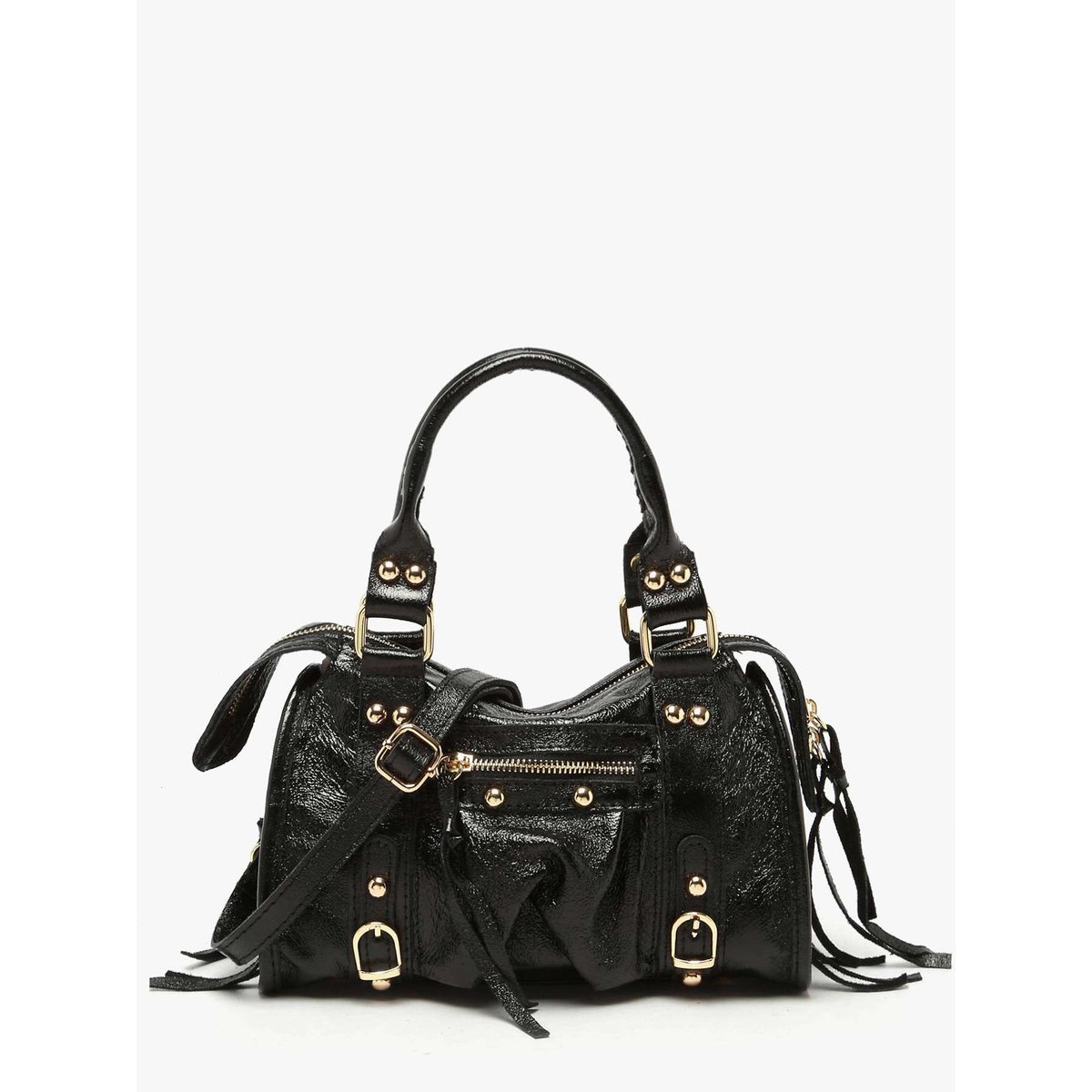 Sac bandoulière Nine cuir nero, MILANO