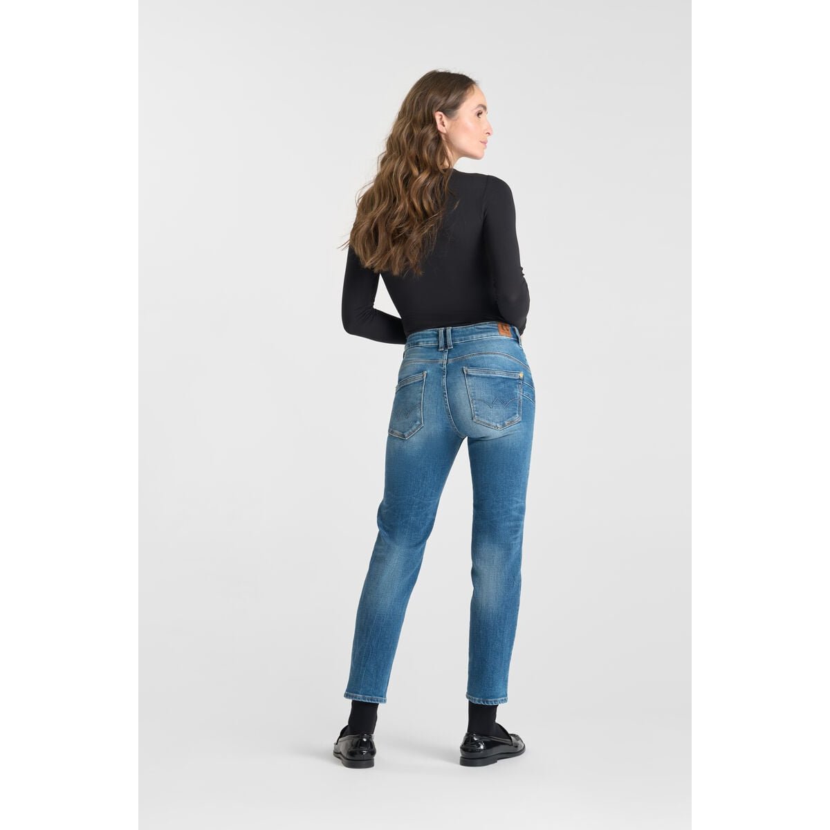 Jeans push-up droite taille haute PULP, 7/8ème blue, LE TEMPS DES CERISES