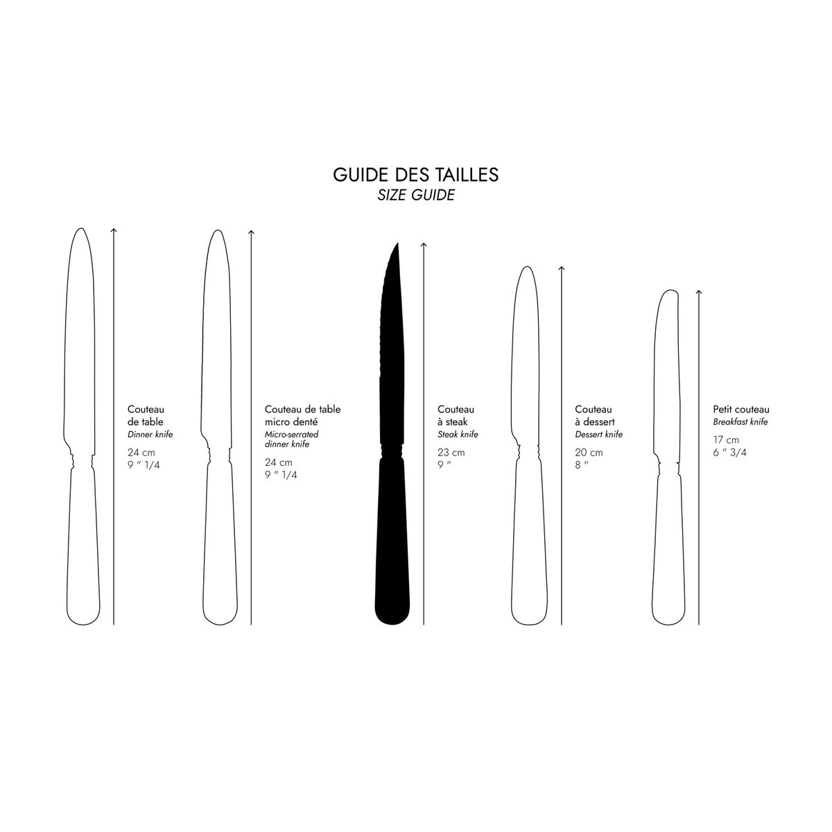 Couteau à steak, Nature bois stratifié clair, SABRE