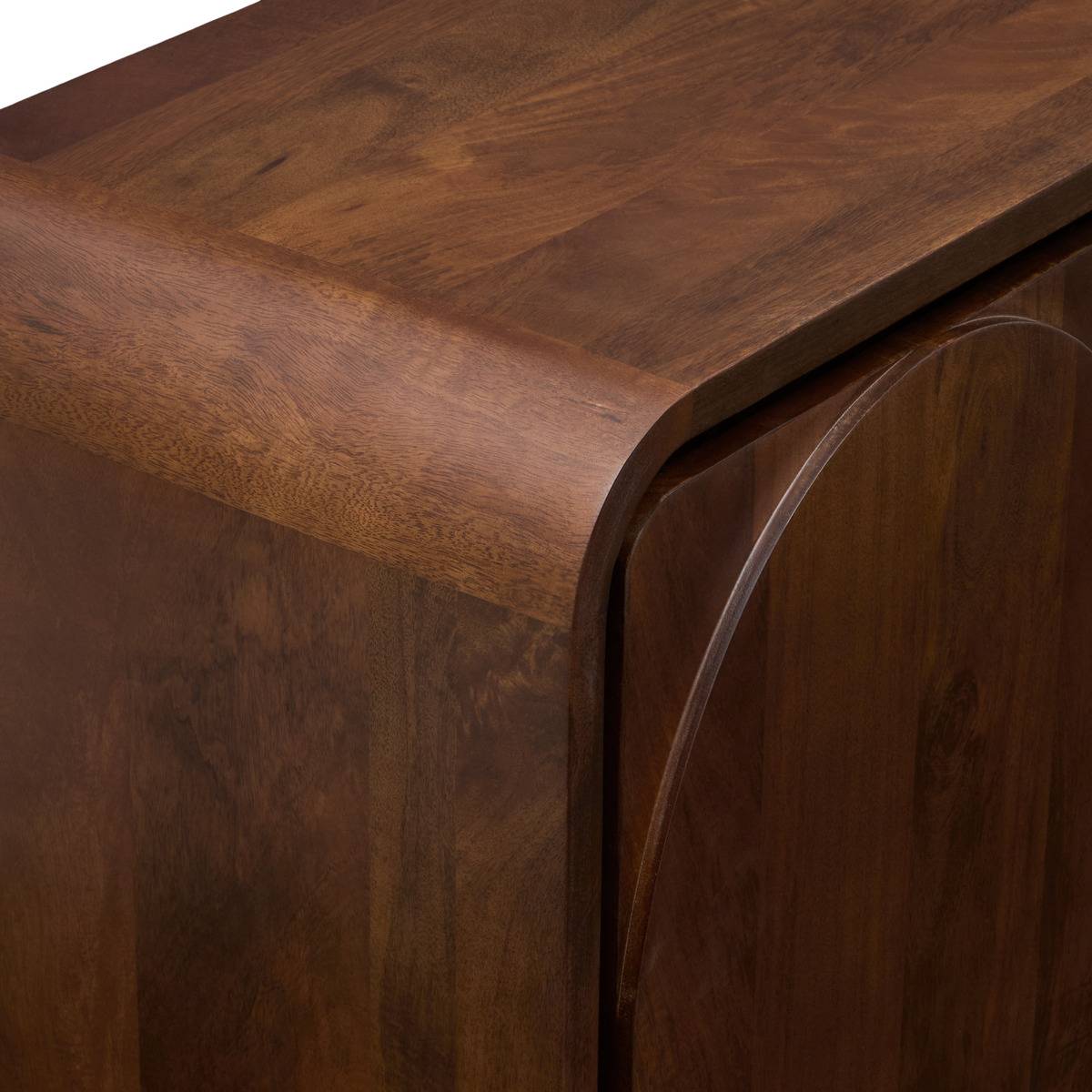 Buffet rectangulaire avec portes en manguier SHELTY cognac, ATMOSPHERA