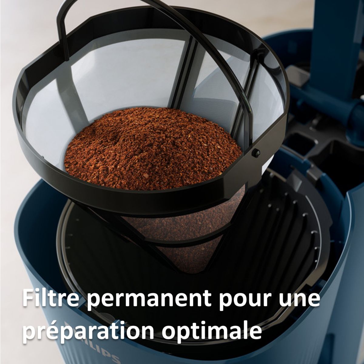 Cafetière filtre HD7411/70 Cafetière bleue Série 3000, 1.25L, 1000W bleu, PHILIPS