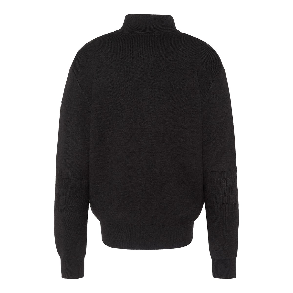 Pull col zippé en maille fine noir, SCHOTT