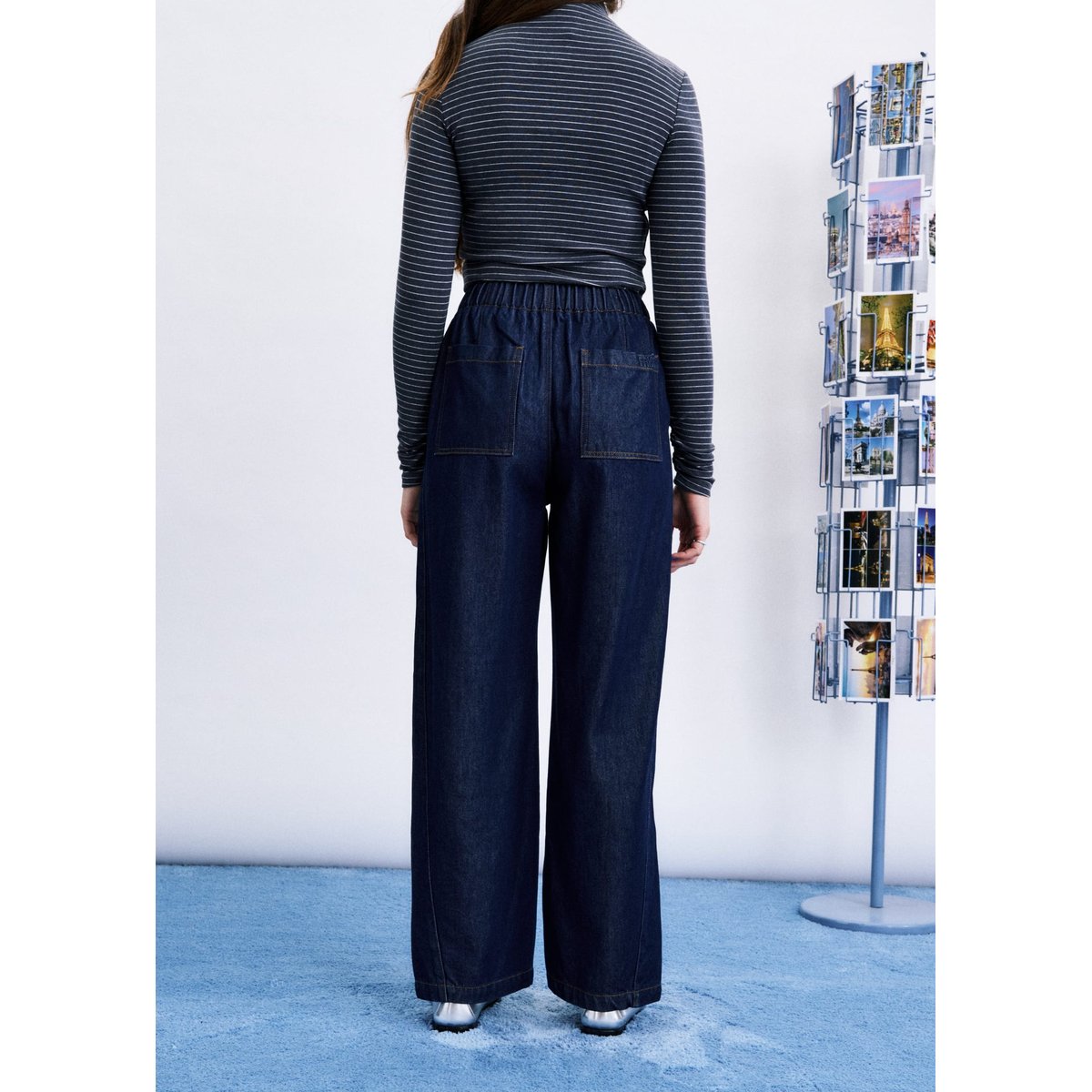Pantalon Minoo en coton MINOO bleu marine, FRNCH