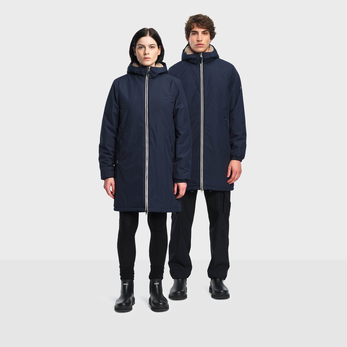 Parka RAINPACK 90 SHERPA bleu marine, AIGLE