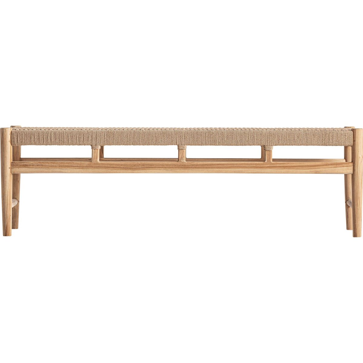 Banc en teck massif, Finition vieillie marron teck vieilli naturel, RECOLLECTION