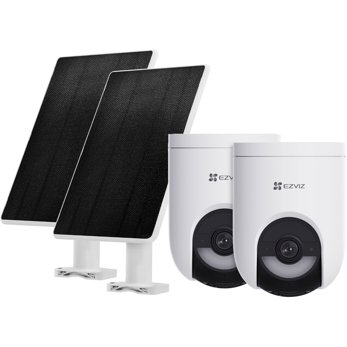 Pack sécurité 2 cam. HB8 Lite+ Panneau Solaire couleur unique, EZVIZ