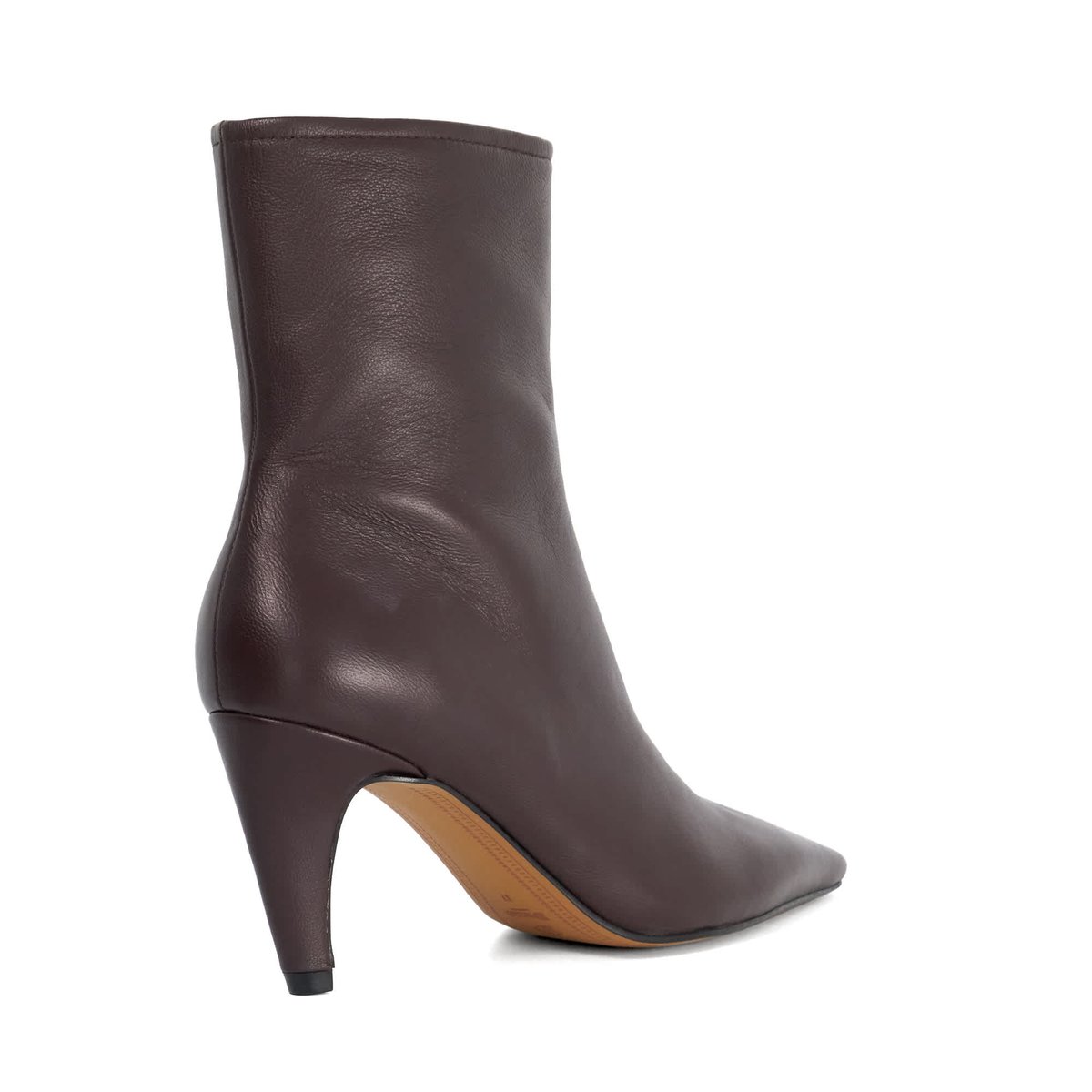 Bottines à talons en cuir - OVERT burgundy-leather, DUNE LONDON