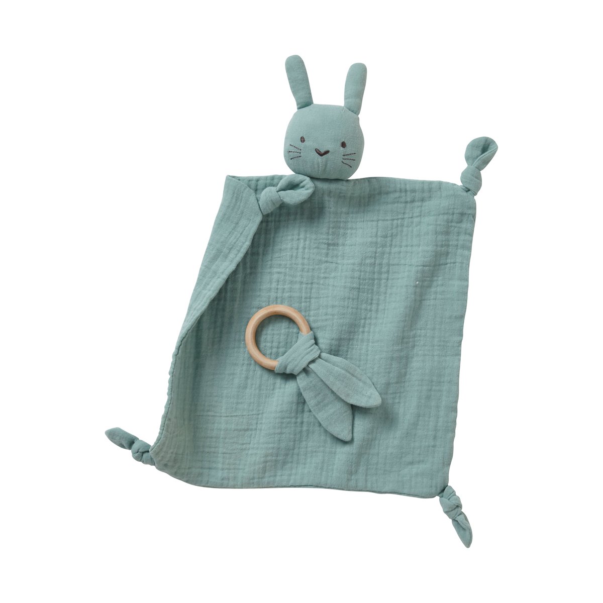 Doudou lange + hochet rond curry, VERTBAUDET