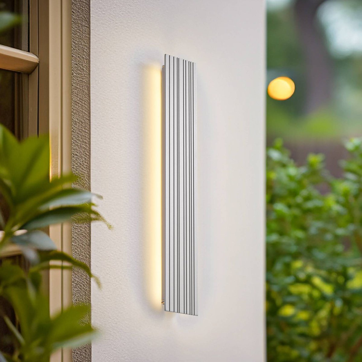 Applique extérieure en aluminium moderneLED gris, LUCANDE