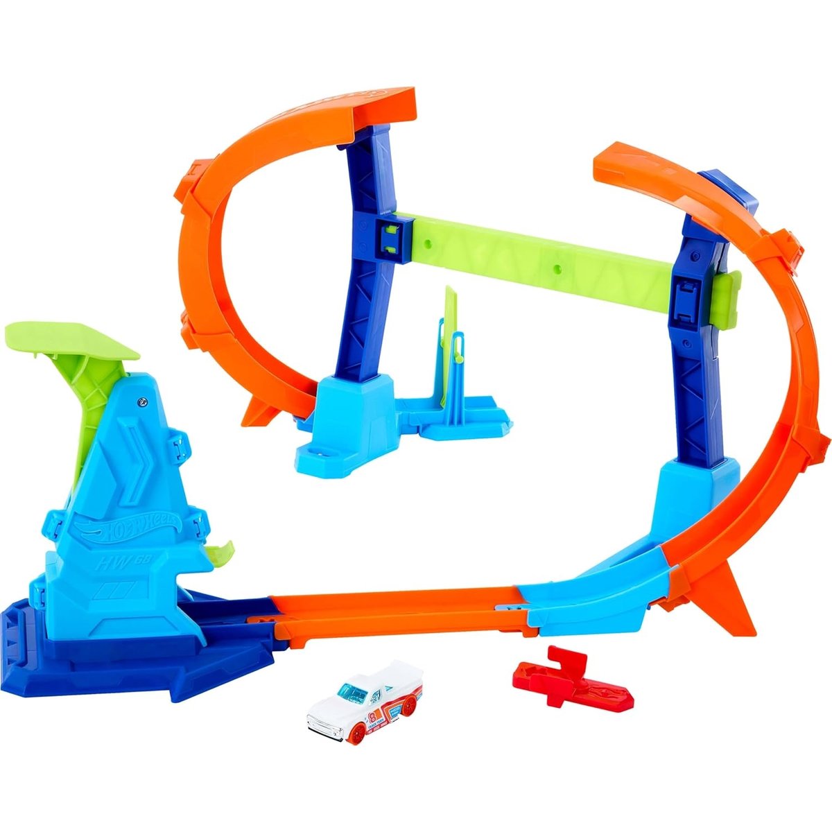 Hot Wheels Coffret piste Looping multicolore, MATTEL