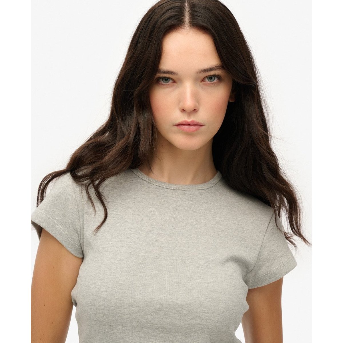 T-shirt Athletic Essential Coupe Ajustée gris chiné, SUPERDRY