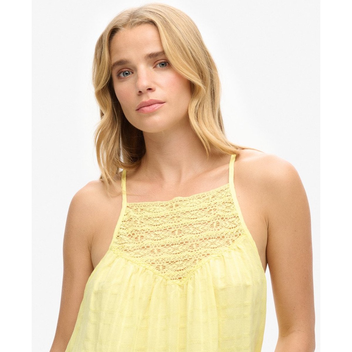 Caraco en dentelle Beach jaune pâle, SUPERDRY
