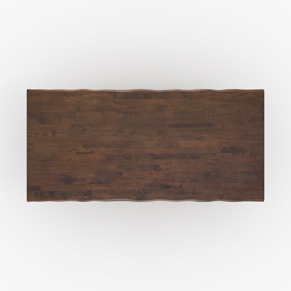 Table rectangulaire en bois d'hévéa massif - ROBIN marron foncé, MAISON PAVANE
