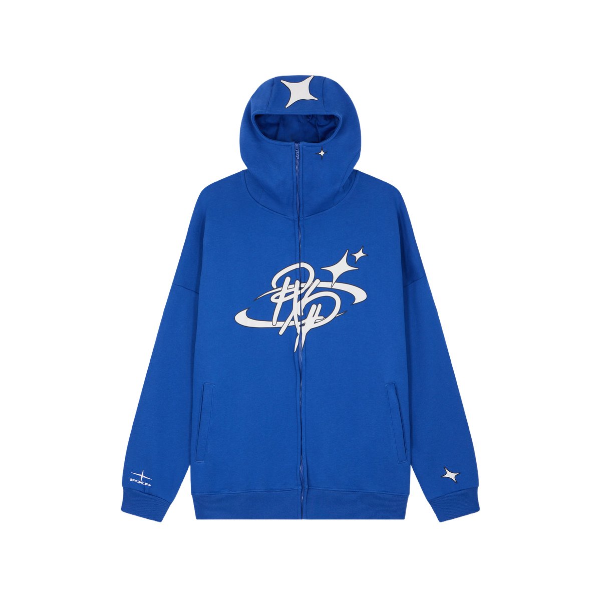 Sweat à capuche zippé Kalash x PXP bleu électrique 2, PROJECT X