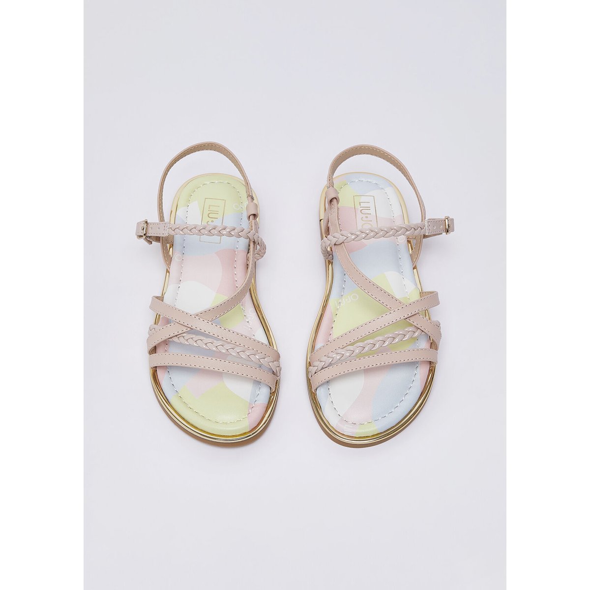 Sandales avec lanières tressées rose, LIU JO