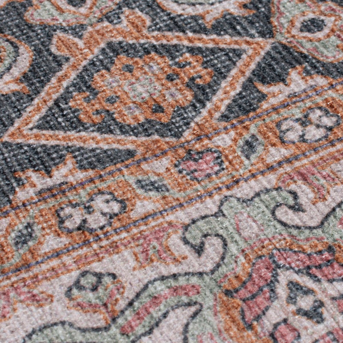Tapis lavable de couloir BRIONY rose, FLAIR RUGS