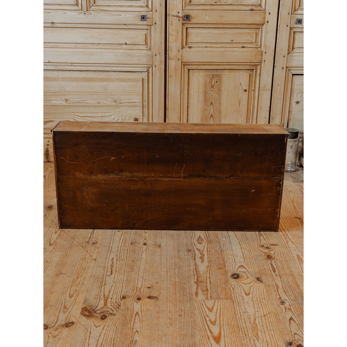 Petite vitrine en bois et verre biseauté Victoria N°1254 - Bon état bois foncé, DEBONGOUT