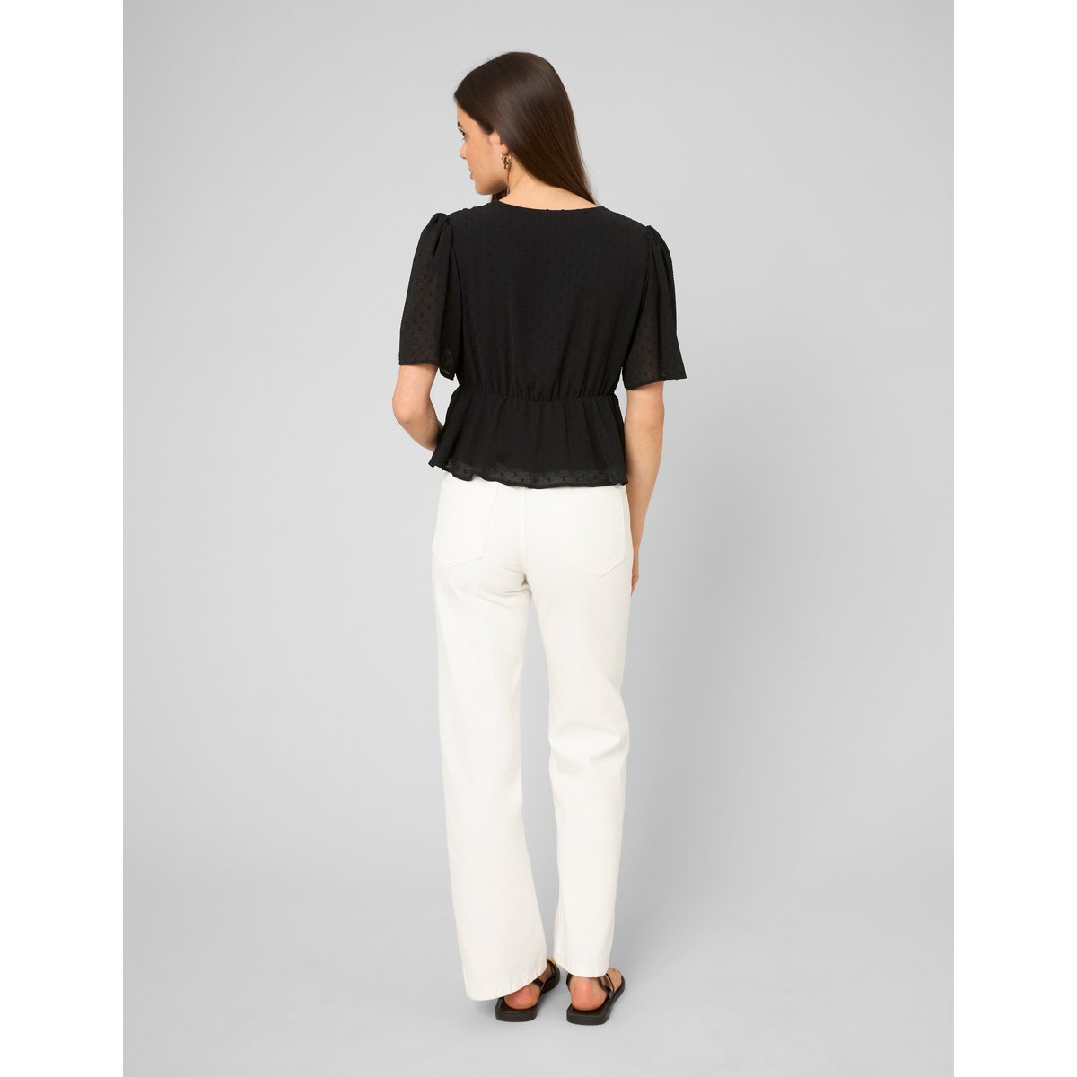 Blouse en plumetis noir, BZB
