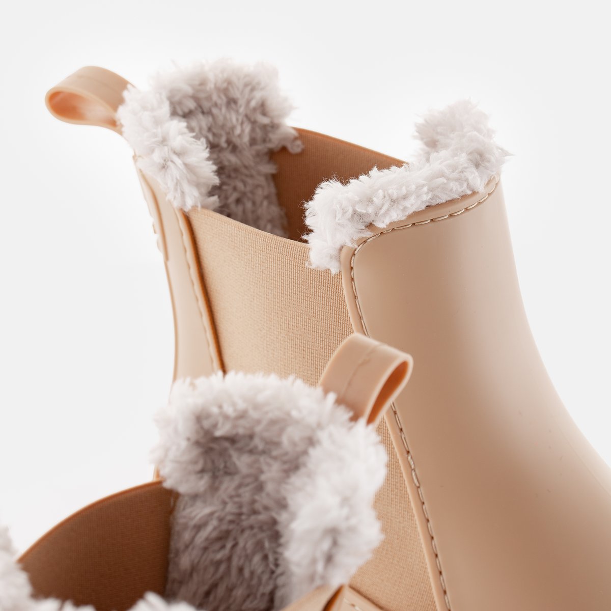 Bottes de pluie fourrées femme vegan WREN sable, LEMON JELLY