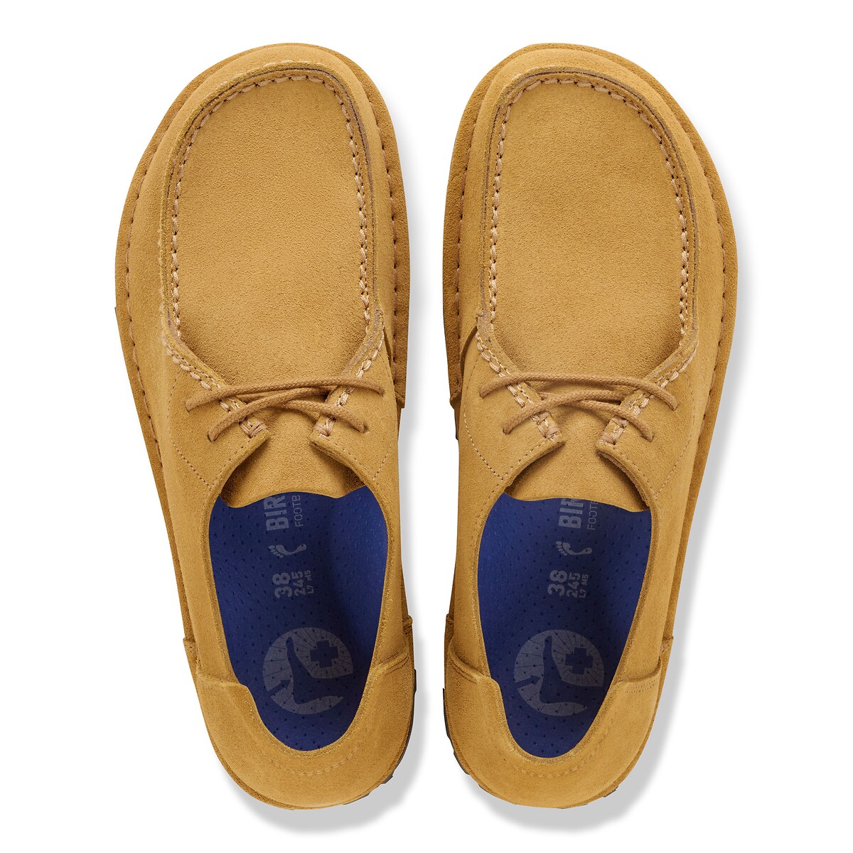 Derbies en cuir suédé UTTI LACE camel, BIRKENSTOCK