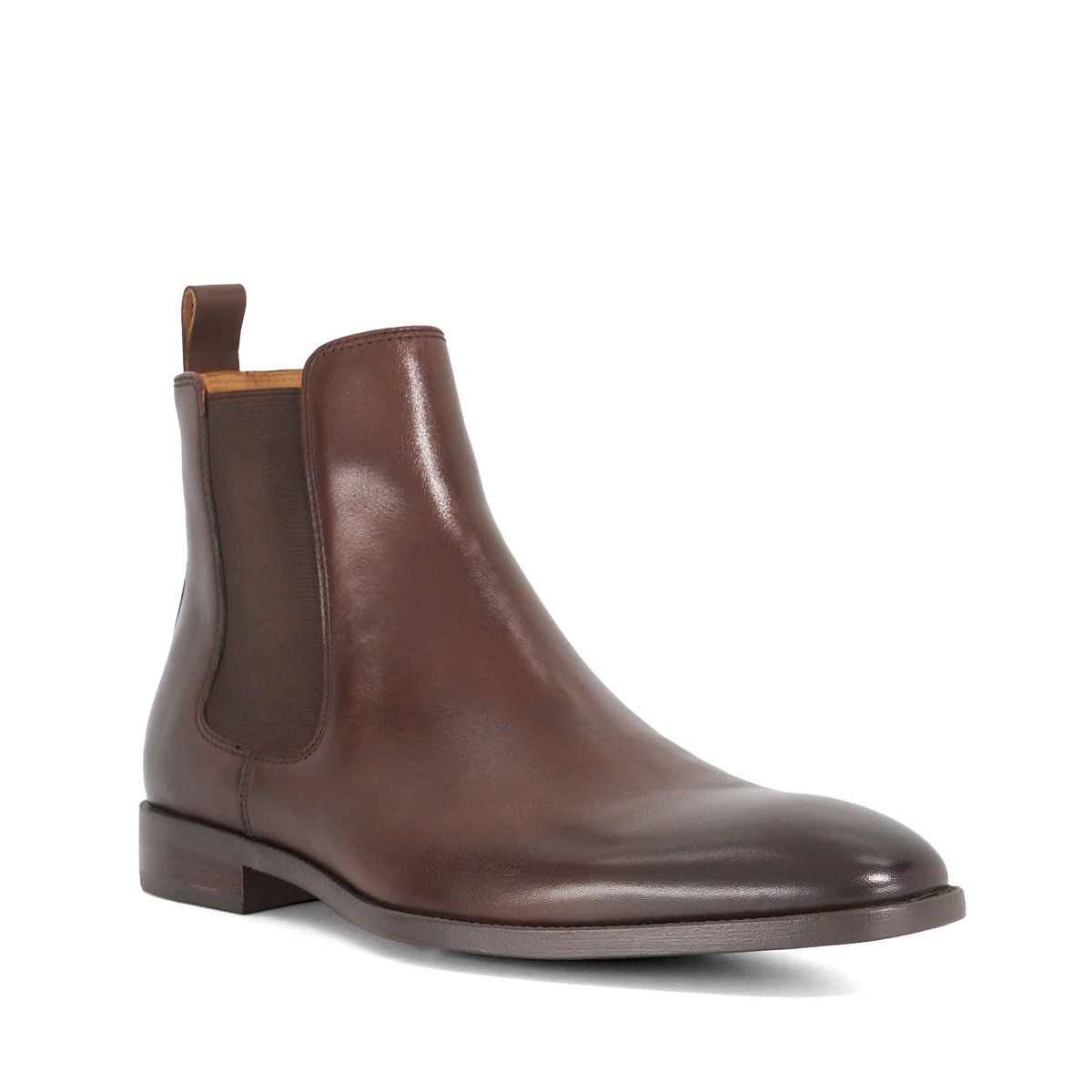 Bottines Chelsea en cuir avec semelle souple - MATCHIN Wide Fit dark brown-leather, DUNE LONDON