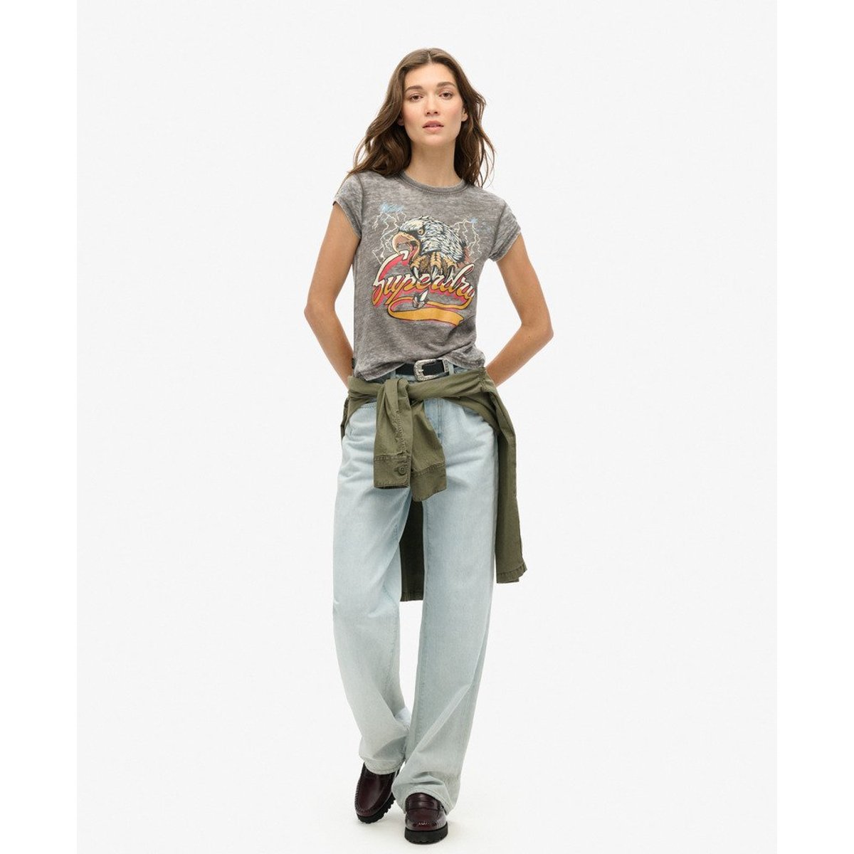 T-shirt à motif Biker Rock noir vintage, SUPERDRY