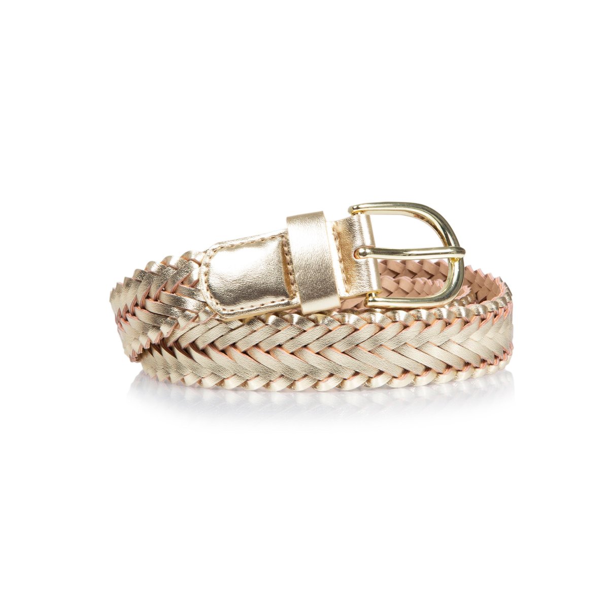 Ceinture tressée jaune doré, ISOTONER