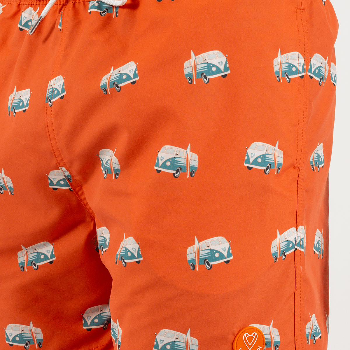 Short de bain Le BAROUDEUR orange coquelicot, VENDREDI