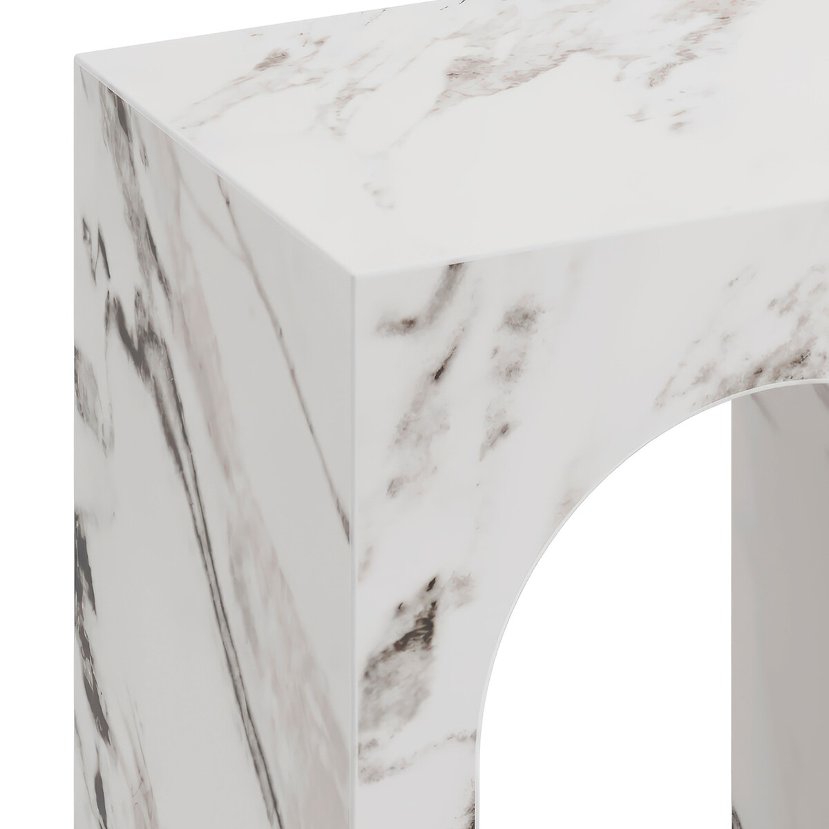 Cecilia Calacatta Faux Marble Console Table white marble, ÉDITÉ