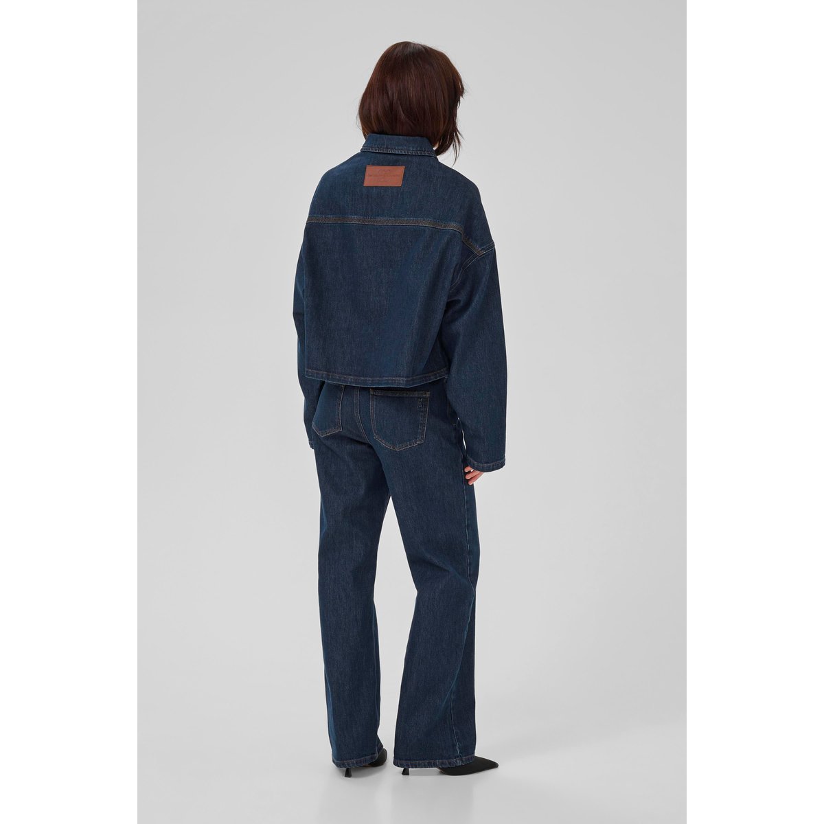 Veste en jean bleu dark blue un-wash, MY ESSENTIAL
