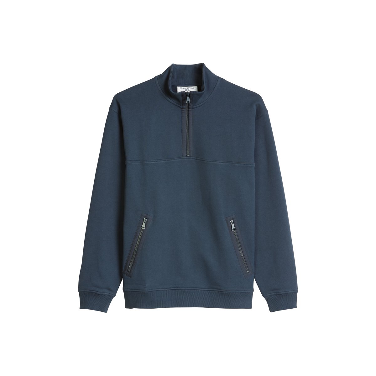 Sweattroyer relaxed en coton bio doux bleu foncé, MARC O’POLO DENIM