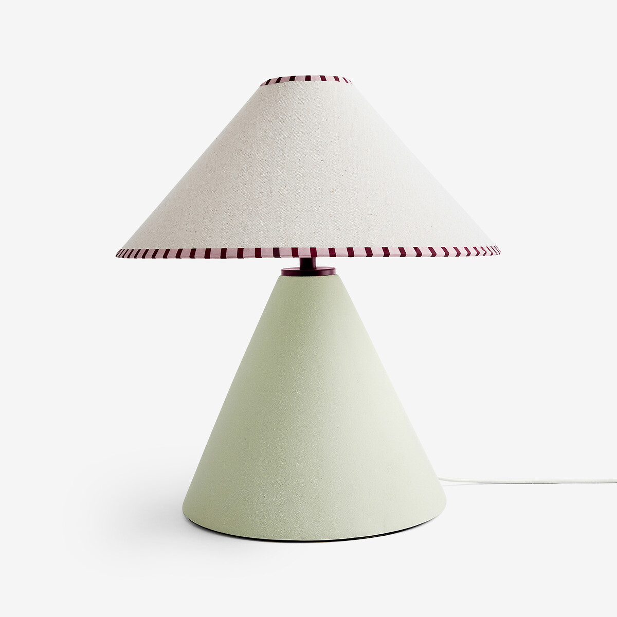 MADE.COM Marlowe Table Lamp with Fabric Shade sage, MADE